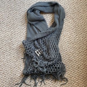 Grey Hooded Versatile Shawl